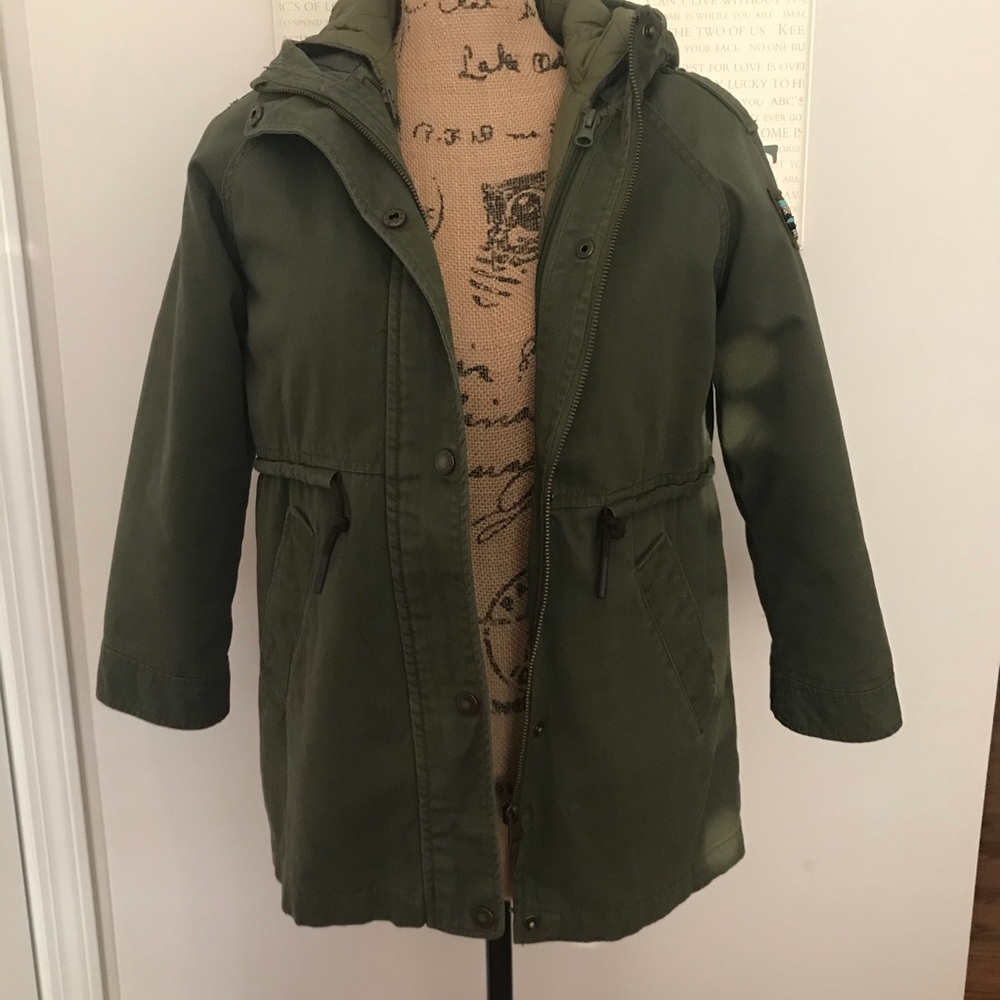 Zara Parka Coat Girls Size 9-10